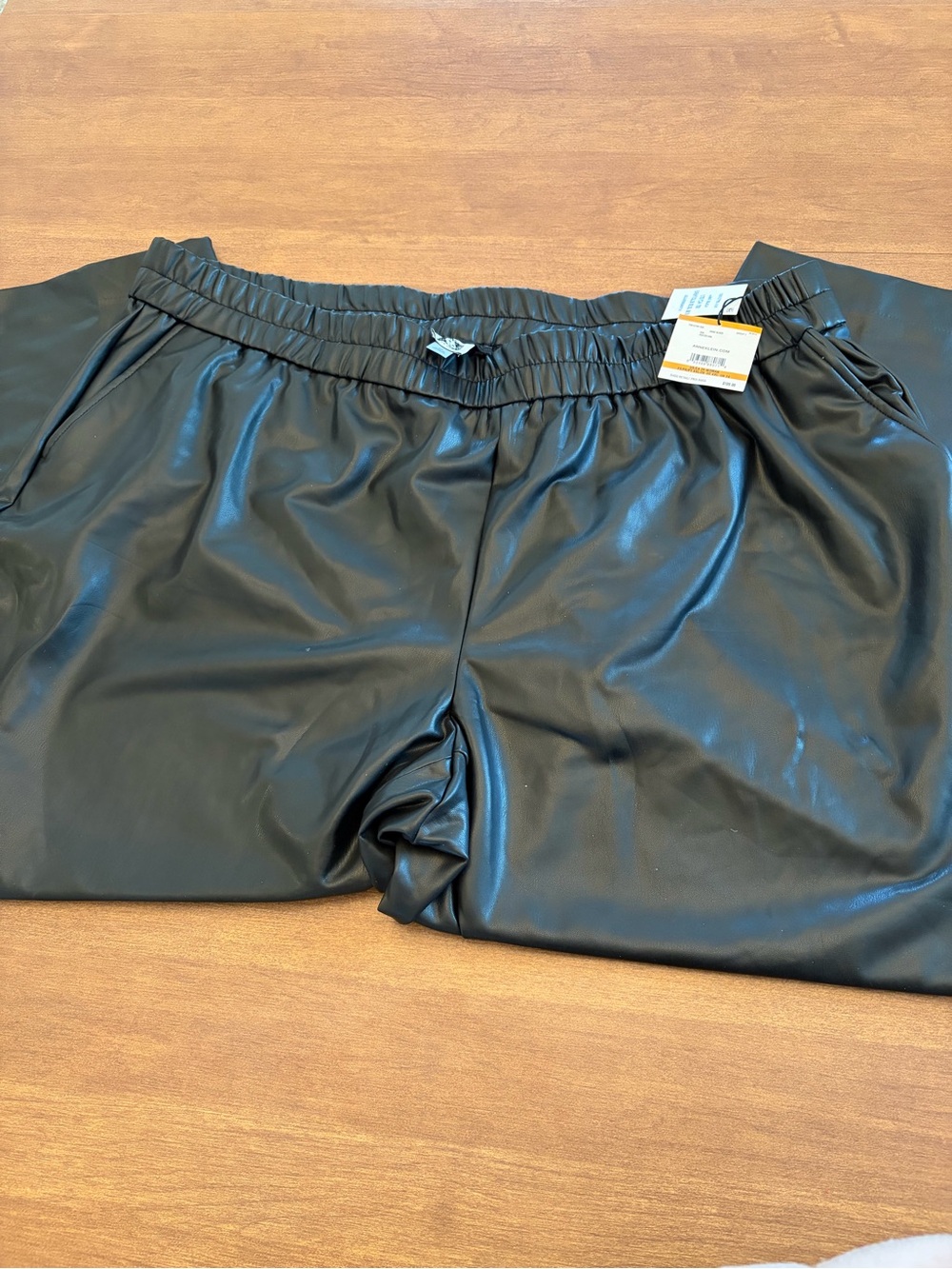 Anne Klein 3x pull on Faux Leather Pants